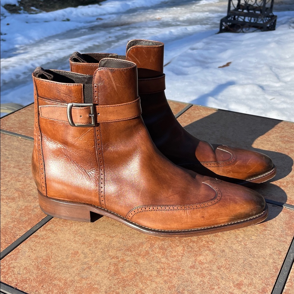 Johnston & Murphy Tan Leather ankle Boots - Picture 3 of 10
